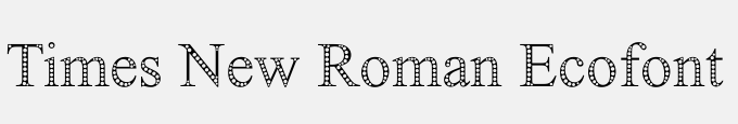 Times New Roman Ecofont